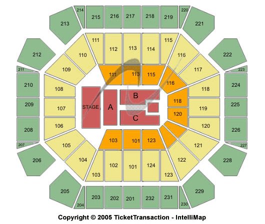 United Spirit Arena Seating Chart
